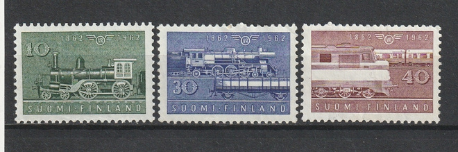 1962 Rautatie 100v merkkisarja leimaamaton**