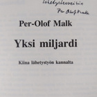 Per-Olof Malk : Yksi miljardi : Kiinan lähetystyön kannal... - pikkukuva 3
