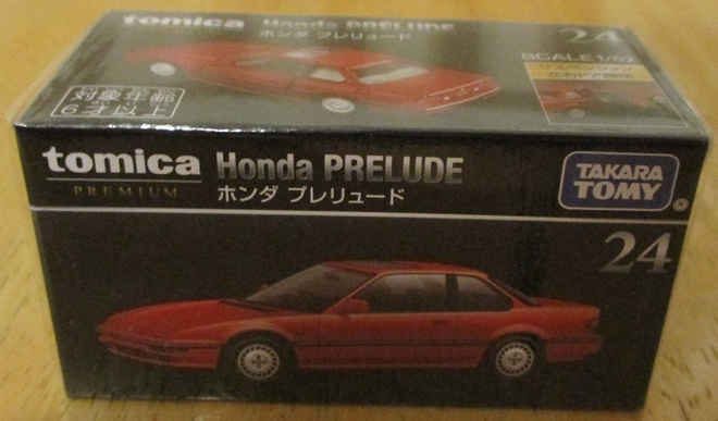 Honda Prelude Coupe 2 D Red 1987-1992 Tomica Premium 24 1:62