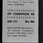 Champion Jääkiekkosarja # 186 - pikkukuva 2