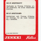 Purkkakuva Hellas ARISTOKATIT n:o 97 Purukumikuva - pikkukuva 2