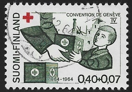 1964 Punainen Risti 0,40 + 0,07 mk leimattu  LaPe 591