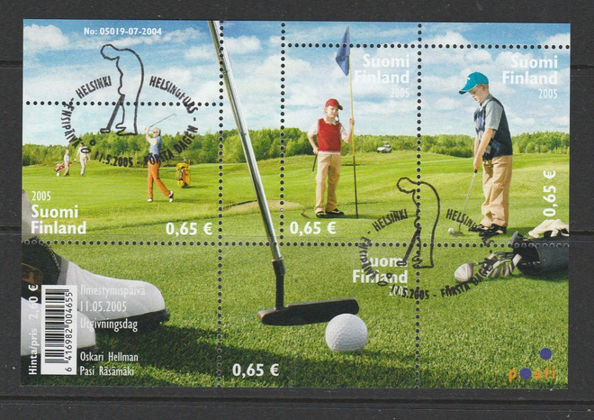 Suomi v 2005, GOLF, blokki, leimattu, loisto