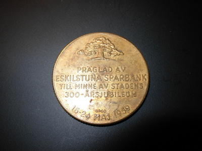 Ruotsalainen muistomitali vuodelta 1959