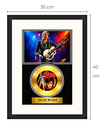 Uusi David Bowie art print kehystetty 30 cm x 40 cm