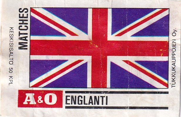 Englanti, Matches ,  A & O      b586