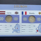 2€ 2015 Latvia + Ranska Monetan erikoissarja UNC - pikkukuva 1