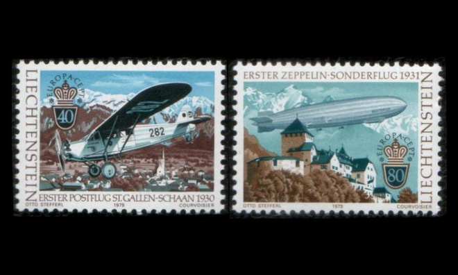 Liechtenstein 723-4 ** Europa postihistoria (1979)