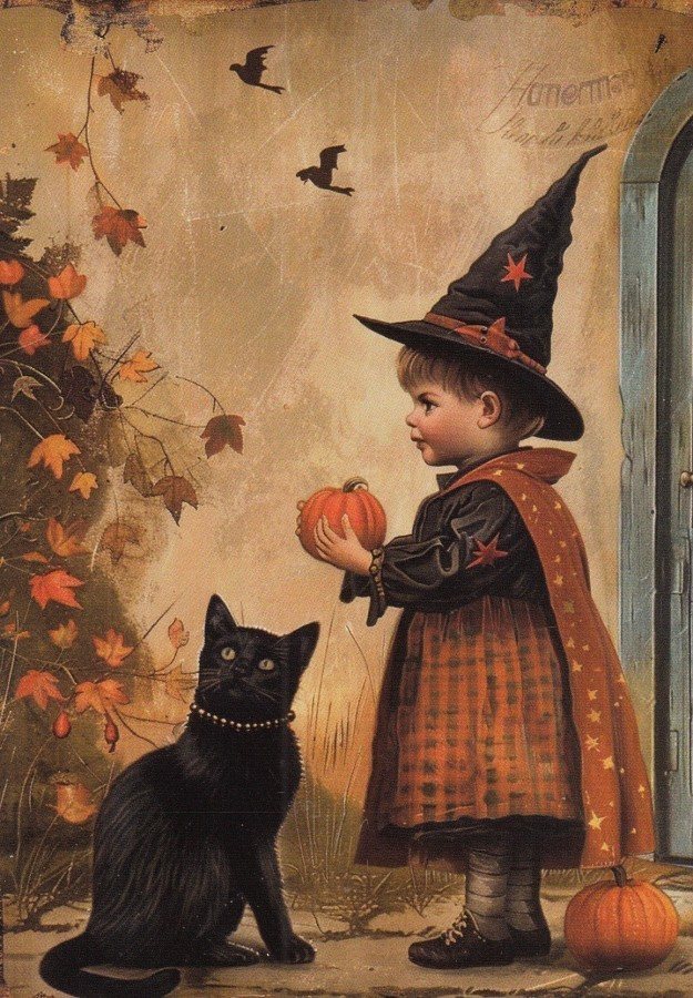 Halloween lapsi, hieno noita-asu