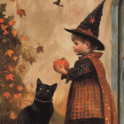 Halloween lapsi, hieno noita-asu - pikkukuva 1