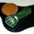 Vintage Jade hand Evil Eye Fist Charm jade kivi riipus - pikkukuva 3