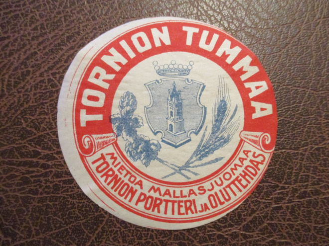 VANHA OLUTETIKETTI - TORNION TUMMAA (K12-S73)