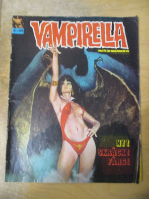 VAMPIRELLA 1974 1 (ruotsinkielinen) Ny! Skräck! Färg!