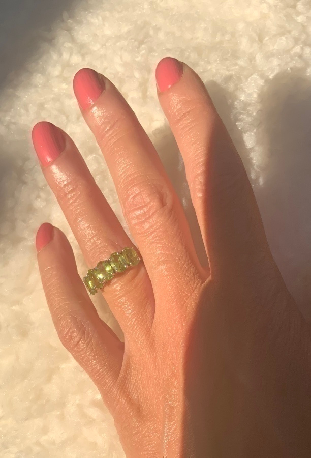 Sormus vihreät cubic zirkoniat 17,5-