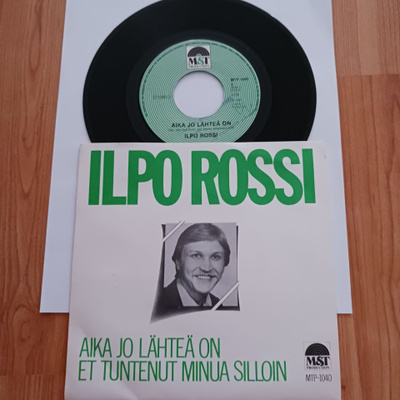 Ilpo Rossi – Aika Jo Lähteä On 7" ps orig 1980 Pop Folk mint