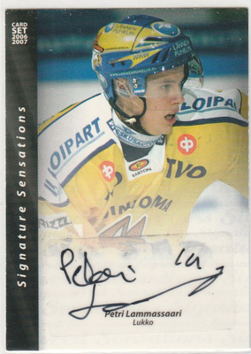 2006/07 Cardset Signature Petri Lammassaari , Lukko /44