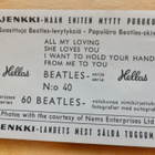 VANHOJA Hellas Jennki Purkkakuvia Beatles 59 kpl - pikkukuva 2