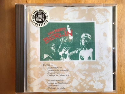 Lou Reed  Berlin  CD