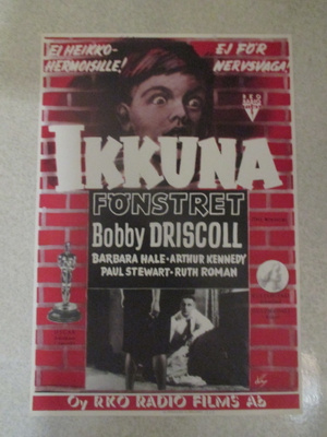Ikkuna (1949) - vanha elokuvajuliste - film noir