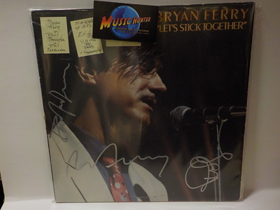 BRYAN FERRY - LET'S STICK TOGETHER EX-/EX LP + NIMMARIT