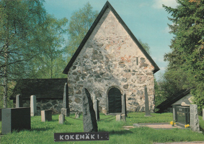 KIRKKOKORTTI - KOKEMÄKI NEITSYT MARIAN KIRKON SAKASTI