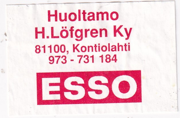 Kontiolahti, H. Löfgren  Ky . ESSO   s7/1