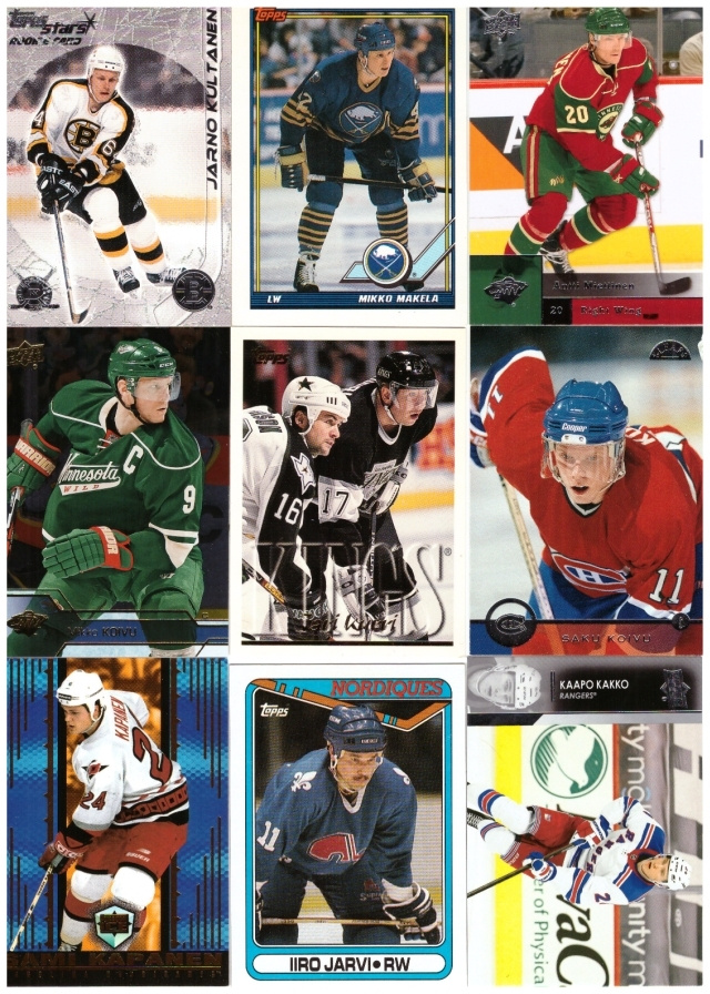 9 x SUOMI NHL mm. KULTANEN, MÄKELÄ, MIETTINEN.....