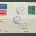 v. 1943 kirje Sveitsistä Suomeen, lipukkeita, leimoja, jne. - pikkukuva 1