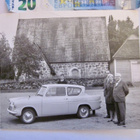 VANHA Valokuva Kiva Auto Kirkko Tuulos Hämeenlinna n. 1950-l - pikkukuva 1