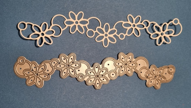 Poppystampsin stanssi "BUBBLE DAISY BORDER / no 826"