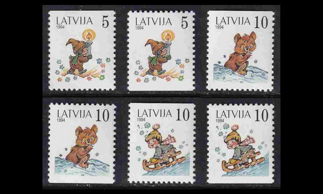 Latvia 386-8 ** Margarita Staraste (1994)