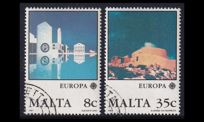 Malta 766-7 o Europa moderni arkkitehtuuri (1987)