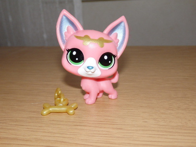 LITTLEST PET SHOP korallinp. Bellina CHIHU, KETTU + amuletti