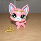LITTLEST PET SHOP korallinp. Bellina CHIHU, KETTU + amuletti - pikkukuva 1