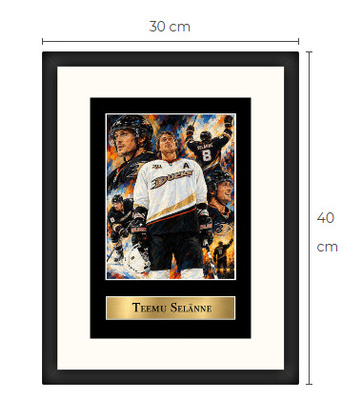 Uusi Teemu Selänne Anaheim NHL art print Limited Edition