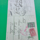 Vanha kulk.Joulukortti v.1916 ,enkeli/ kohopintaa! - pikkukuva 2