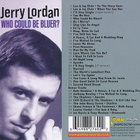 Jerry Lordan – Who Could Be Bluer? Cd Uk 2023 - pikkukuva 2