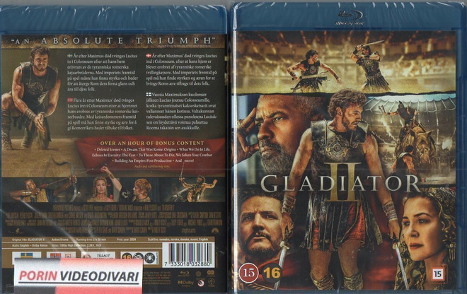 Gladiator 2	(51 114)	UUSI	-FI-	BLU-RAY		(2)		2024