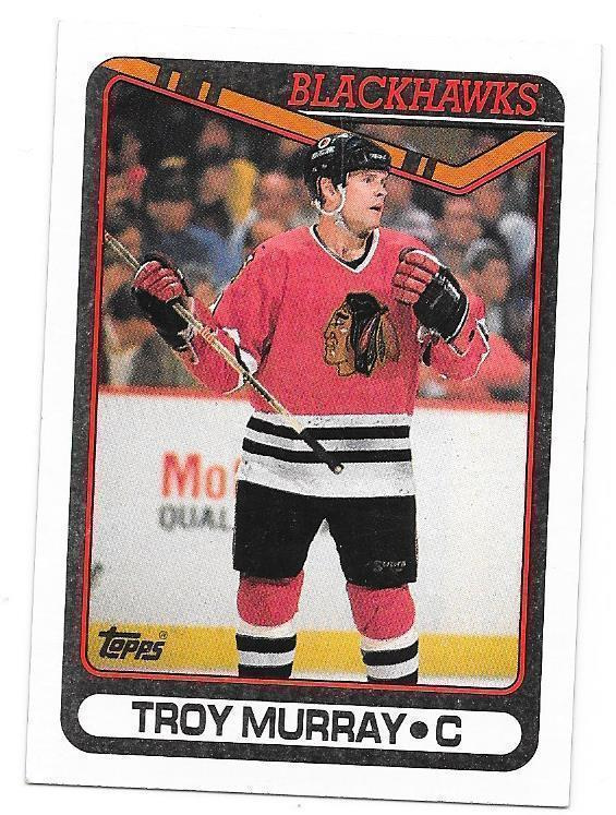 1990-91 Topps #160 Troy Murray Chicago Blackhawks