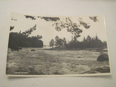 VANHA Postikortti Kotka Langinkoski 1950-l Alkup.Mallikappal