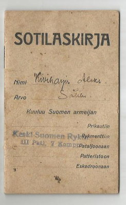 SOTILASKIRJA 1920 - Keski-Suomen Rykmentti -