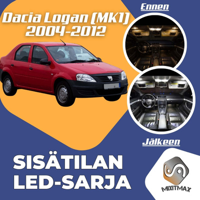 Dacia Logan I Sisätilan LED-sarja 7-osainen