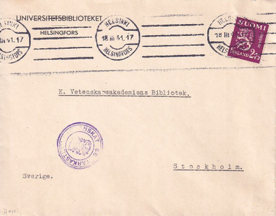 FIRMAKUORI 2,75MK RUOTSIIN SUOMEN SENSUURI