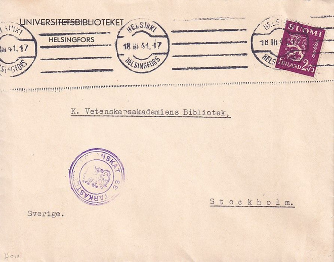 FIRMAKUORI 2,75MK RUOTSIIN SUOMEN SENSUURI