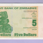 Zimbabwe 5 Dollaria v.2009 UNC P-93 - pikkukuva 1