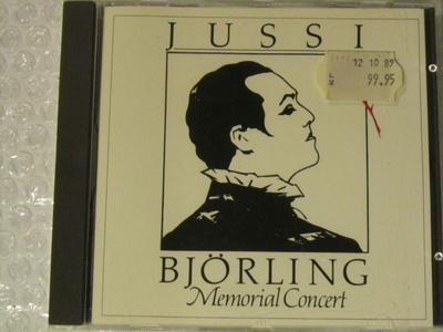 Jussi Björling • Memorial Concert CD