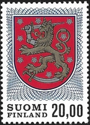 1986 Kuvamerkki Vaakuna 20,00 paperi yHS ** LaPe 822 b)