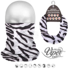 Viper Fashion 9in1 Mikrokuitukangas Putkihuivi seebra *UUSI* - pikkukuva 1
