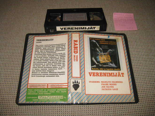 Rabid - Verenimijät-VHS (FIx, David Cronenberg, 1977)