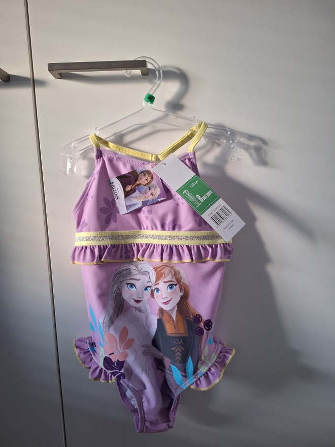 Tyttöjen Frozen uimapuku koko 128 cm